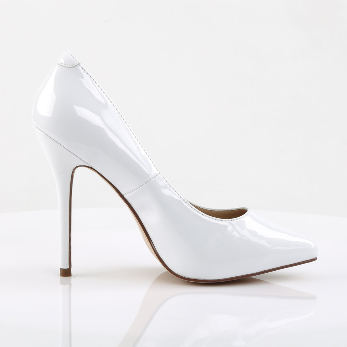 Pleaser Womens Pumps AMUSE-20 Wht Pat