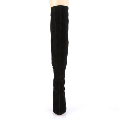 Pleaser Womens Boots AMUSE-2018 Blk Suede-Nylon