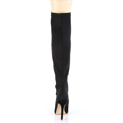 Pleaser Womens Boots AMUSE-2018 Blk Suede-Nylon
