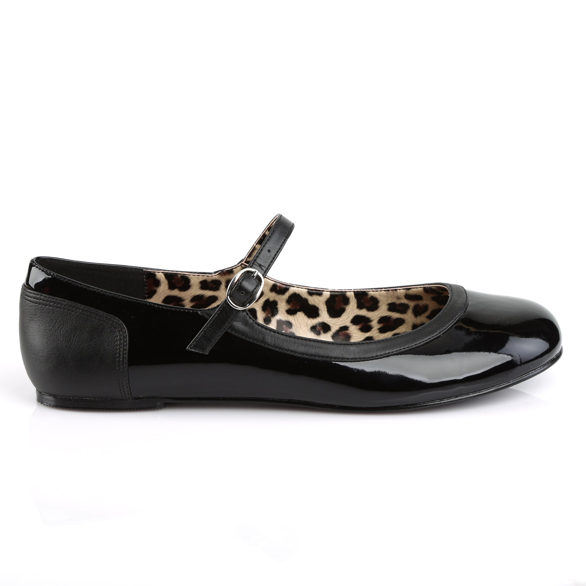 Pleaser Pink Label Womens Pumps ANNA-02 Blk Pat-Faux Leather