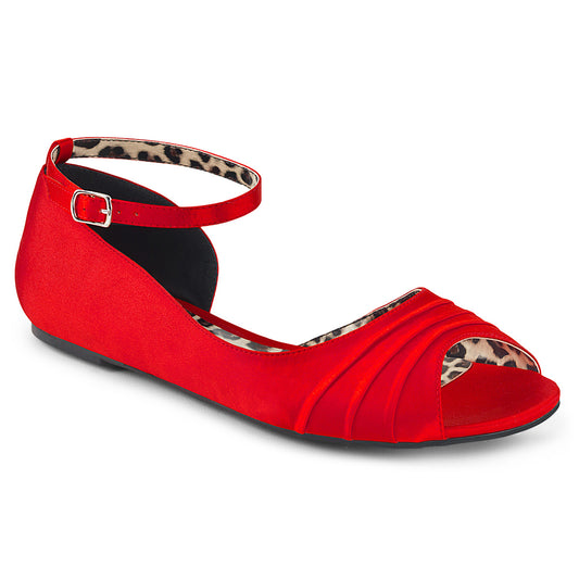 Pleaser Pink Label Bombas para mujer ANNA-03 satinado rojo