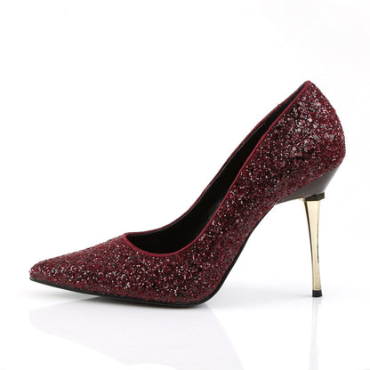 Pleaser Bombas para mujer APPEAL-20g Borgoña Gltr PU
