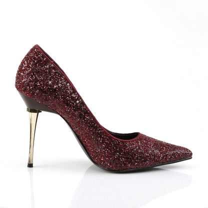 Pleaser Bombas para mujer APPEAL-20g Borgoña Gltr PU