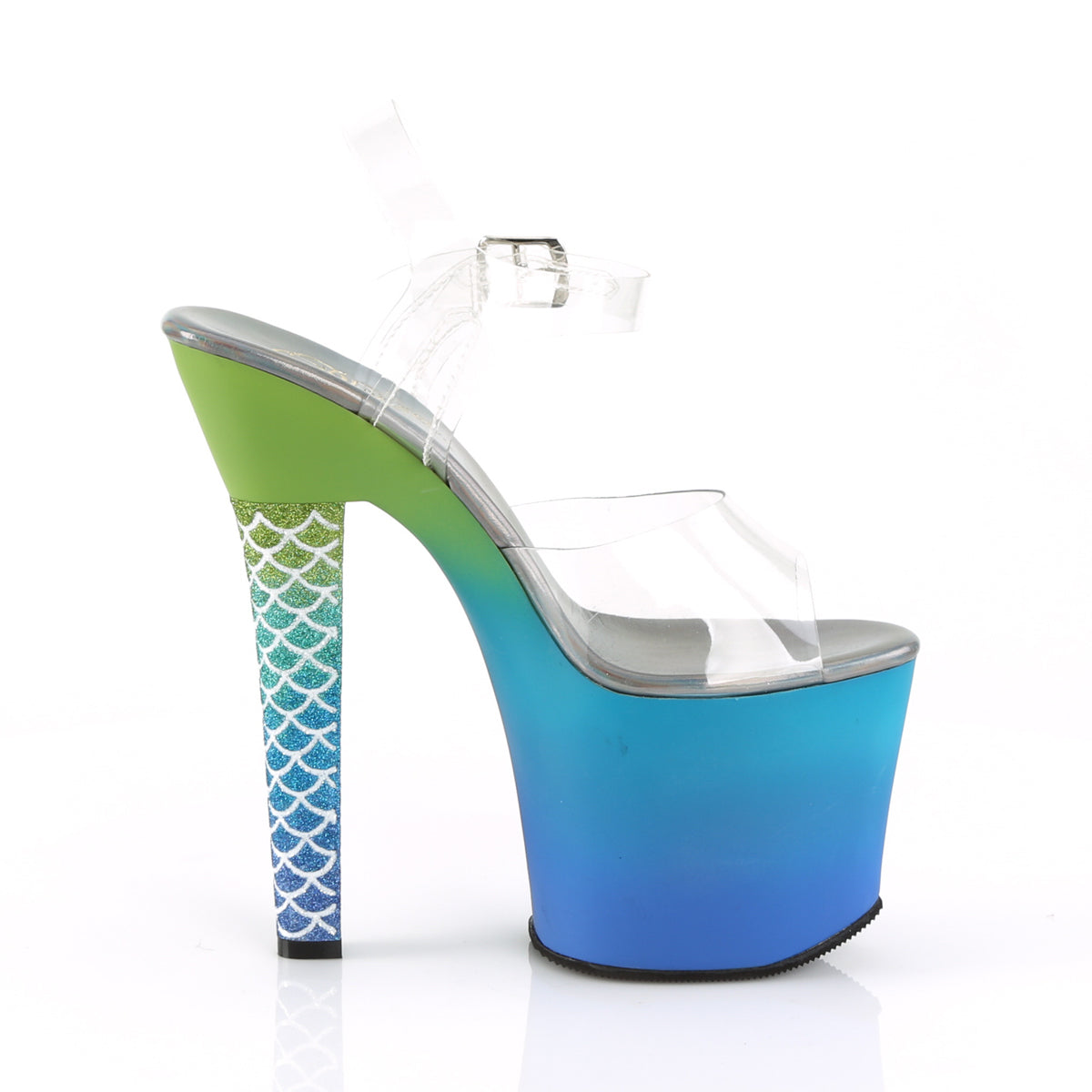 Pleaser Sandalias Womens ARIEL-708OMBRE Clr/Verde-Ombre azul