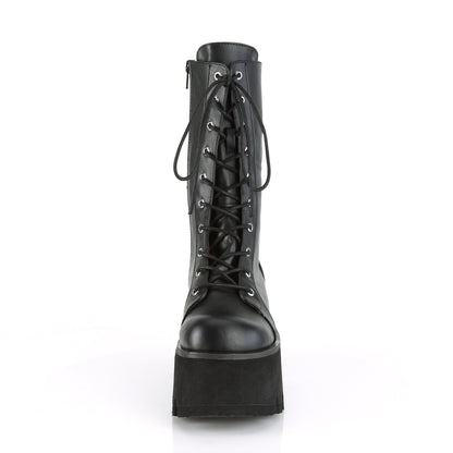 DemoniaCult Botas de mujer ASHES-105 cuero vegano blk