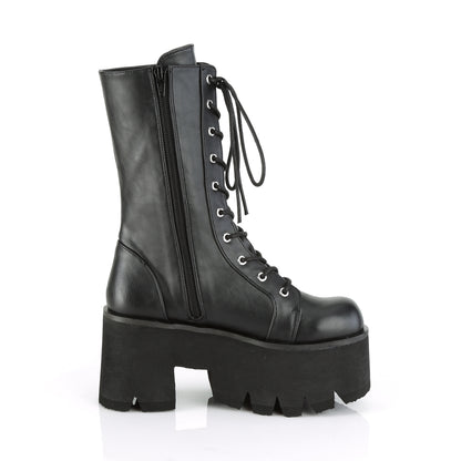 DemoniaCult Botas de mujer ASHES-105 cuero vegano blk