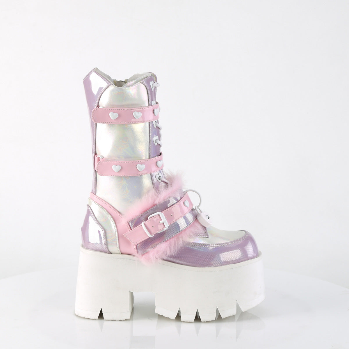 DemoniaCult  Botas ASHES-120 B.Pink-Lavender holográfica