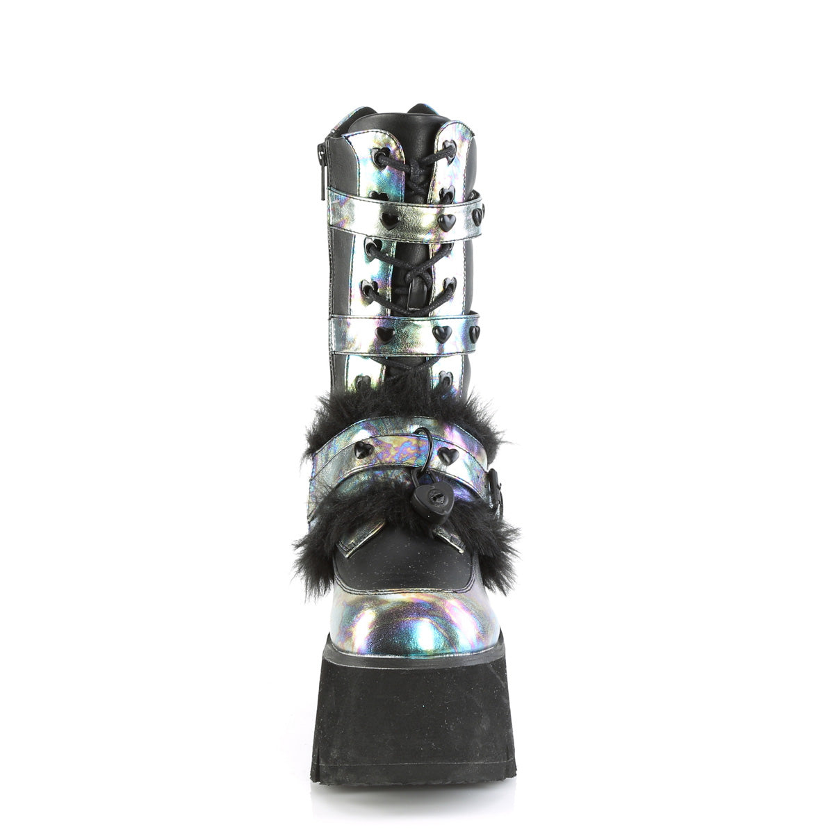 DemoniaCult  Botas ASHES-120 BLK Vegan Le Green Multi Oil Multi