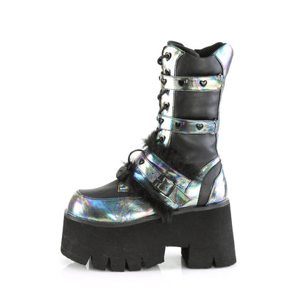 DemoniaCult  Botas ASHES-120 BLK Vegan Le Green Multi Oil Multi