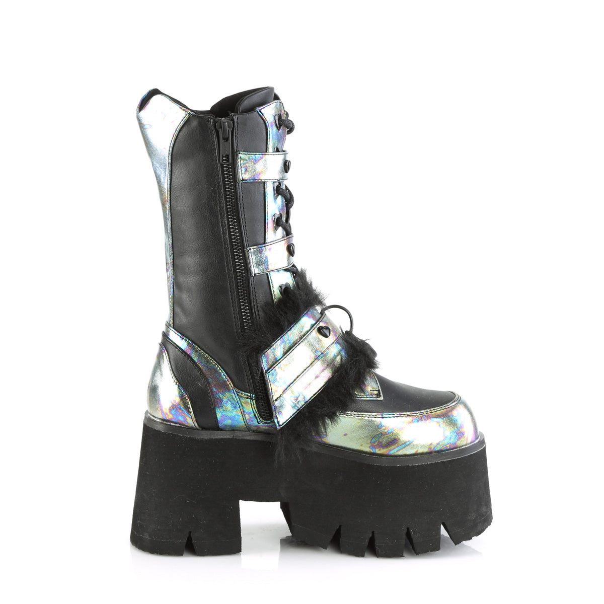 DemoniaCult  Botas ASHES-120 BLK Vegan Le Green Multi Oil Multi
