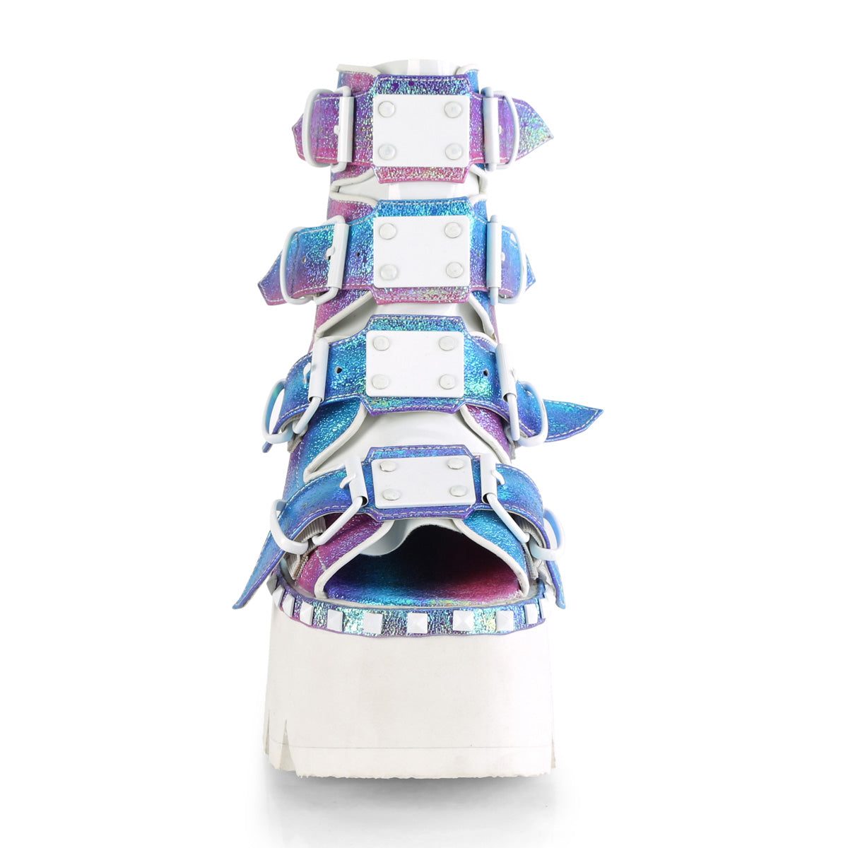 DemoniaCult Sandalias para mujeres ASHES-70 Purple Multi Iridescent V. Le