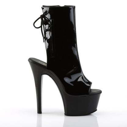 Pleaser Botas de tobillo para mujer ASPIRE-1018 BLK PAT / BLK