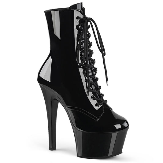 Pleaser Botas de tobillo para mujer ASPIRE-1020 BLK PAT / BLK