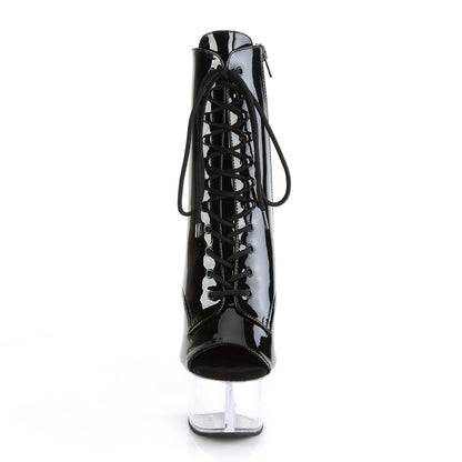 Pleaser Botas de tobillo para mujer ASPIRE-1021 BLK PAT / CLR