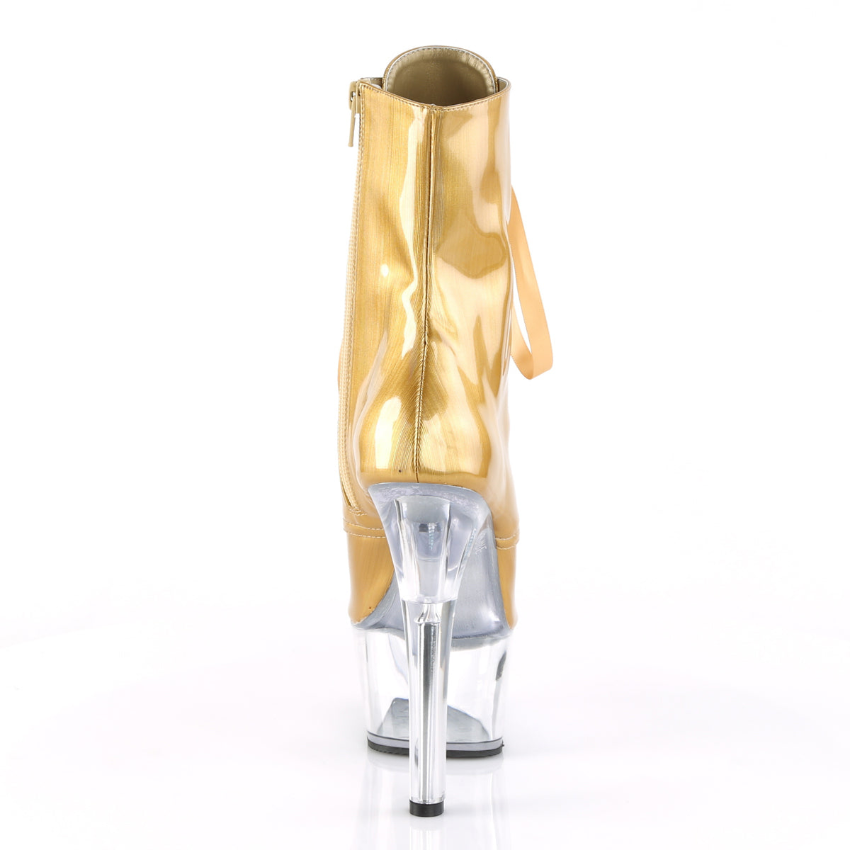 Pleaser Botas de tobillo para mujer ASPIRE-1021bhg oro cepillado holograma / clr