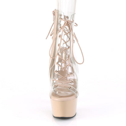 Pleaser Womens Ankle Boots ASPIRE-600-30 Clr/Nude