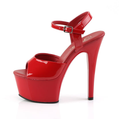 Pleaser Sandalias para mujer ASPIRE-609 PAT / ROJO ROJO