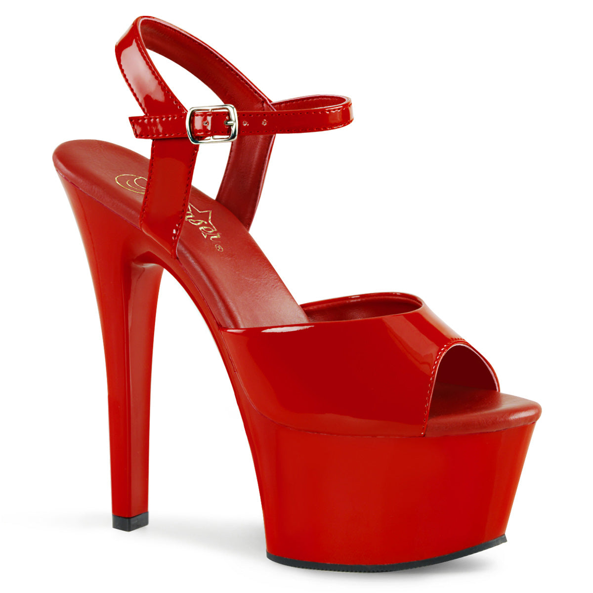 Pleaser Sandalias para mujer ASPIRE-609 PAT / ROJO ROJO