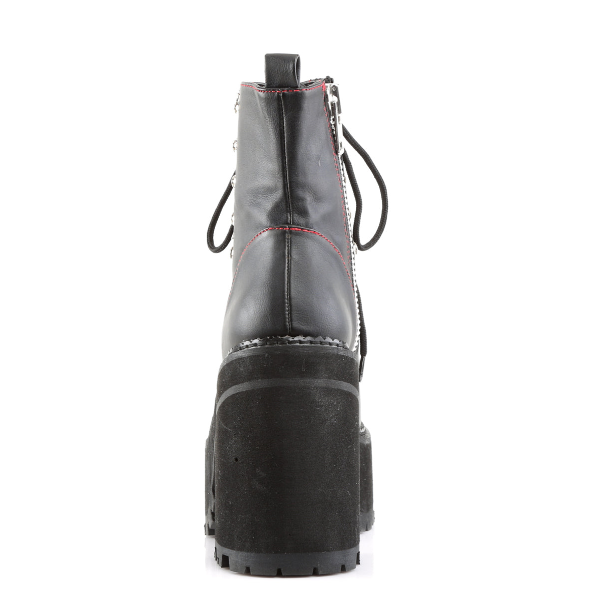 DemoniaCult Womens Ankle Boots ASSAULT-100 Blk Vegan Leather