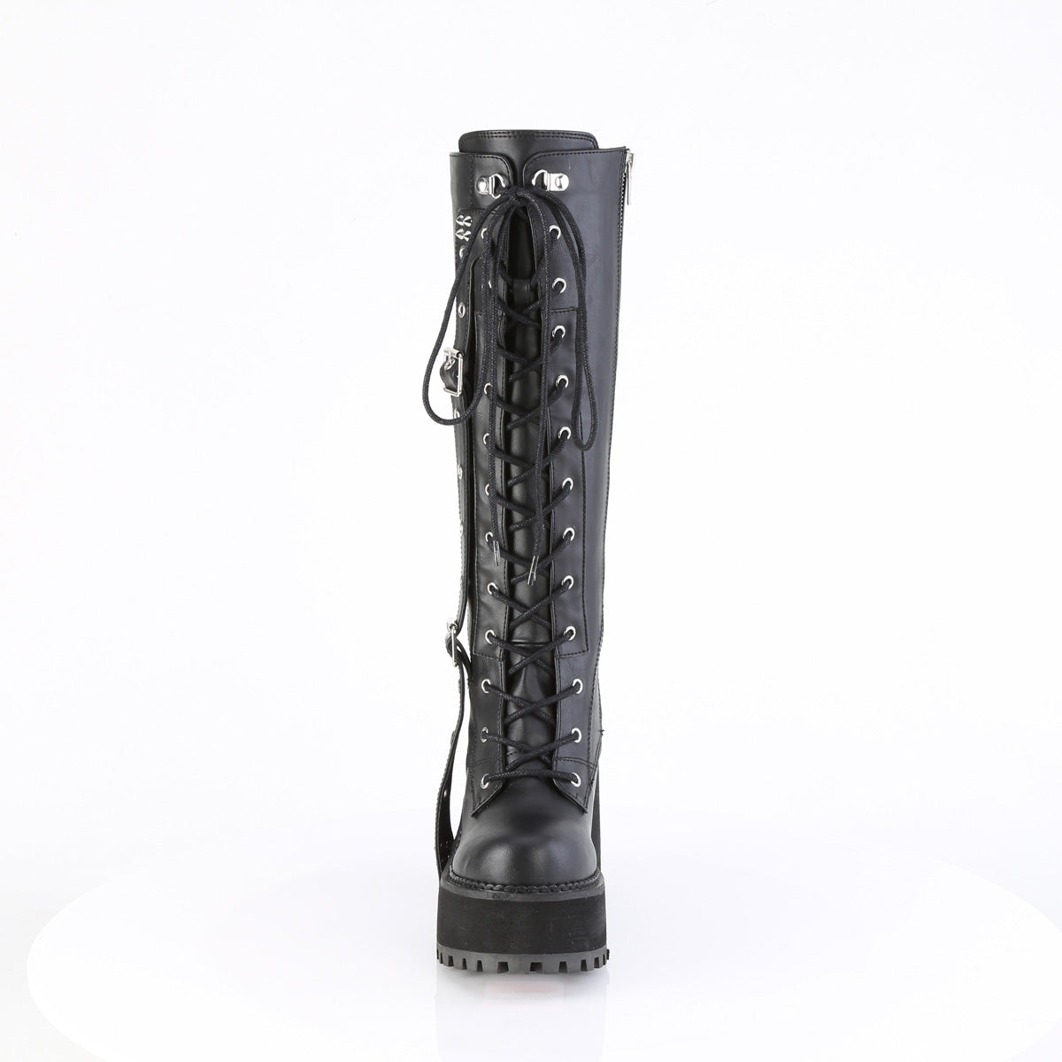 DemoniaCult   ASSAULT-218 Blk Vegan Leather