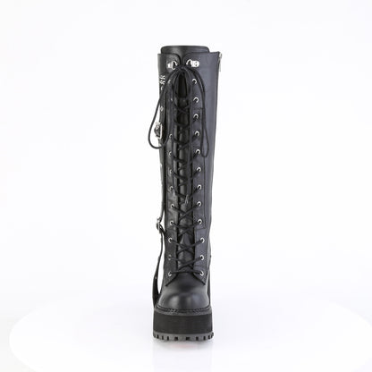 DemoniaCult   ASSAULT-218 Blk Vegan Leather