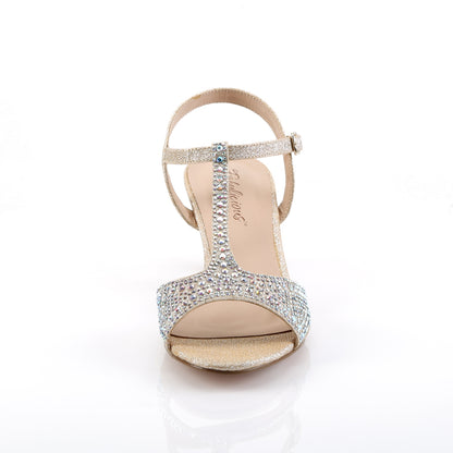 Fabulicious Womens Sandals AUDREY-05 Nude Shimmering Fabric