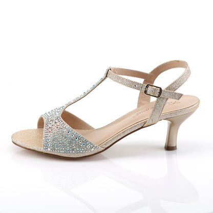 Fabulicious Womens Sandals AUDREY-05 Nude Shimmering Fabric