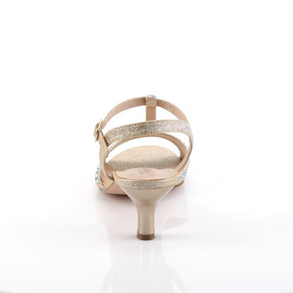 Fabulicious Womens Sandals AUDREY-05 Nude Shimmering Fabric