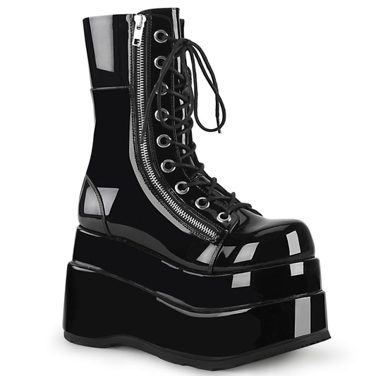 DemoniaCult Botas de mujer BEAR-265 Blk Pat