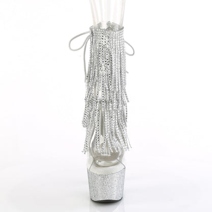 Pleaser  Ankle Boots BEJEWELED-1017RSF-7 Clr-Slv/Slv RS