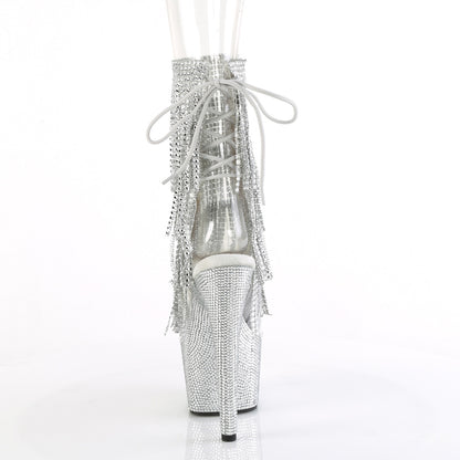 Pleaser  Ankle Boots BEJEWELED-1017RSF-7 Clr-Slv/Slv RS