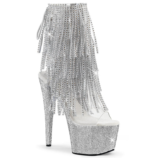 Pleaser  Ankle Boots BEJEWELED-1017RSF-7 Clr-Slv/Slv RS