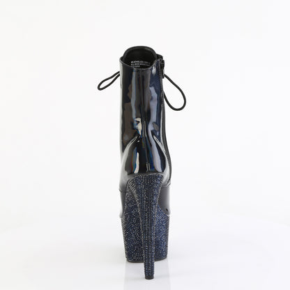 Pleaser  Ankle Boots BEJEWELED-1021-7 Blk Holo Pat/Midnight Blk RS