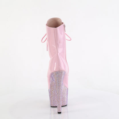 Pleaser  Ankle Boots BEJEWELED-1021-7 B. Pink Holo Pat/B. Pink AB RS