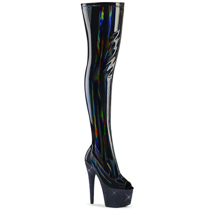 Pleaser  Botas BEJEWELED-3011-7 blk str holo pat/medianoche blk rs