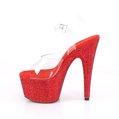 Pleaser Sandalias para mujer BEJEWELED-708dm clr / rojo rs