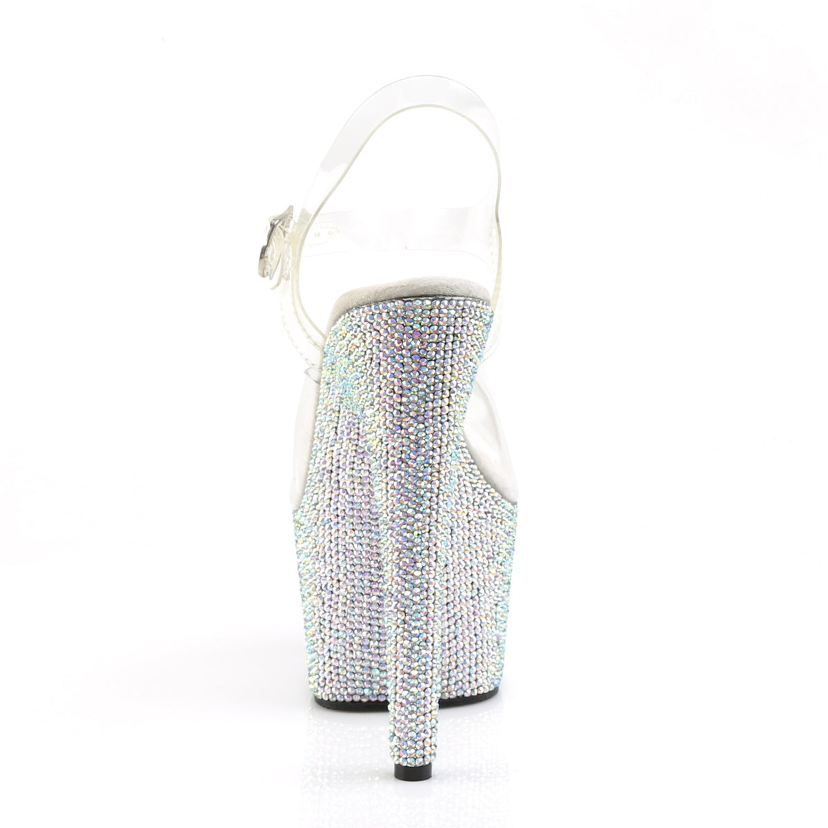 Pleaser Sandalias para mujer BEJEWELED-708dm CLR / SLV MULTI RS