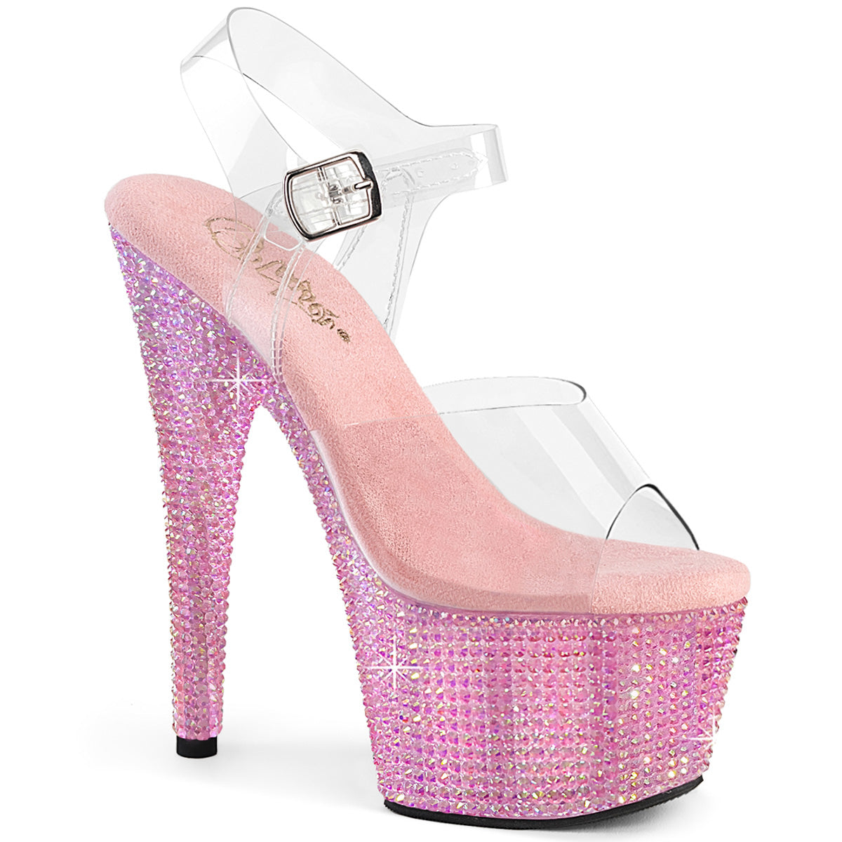 Pleaser   BEJEWELED-708RRS CLR/B. RS rosado
