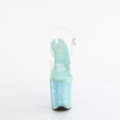 Pleaser   BEJEWELED-808RRS Clr/Aqua RS
