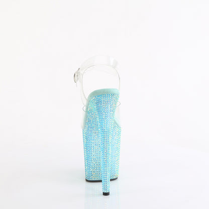Pleaser   BEJEWELED-808RRS Clr/Aqua RS