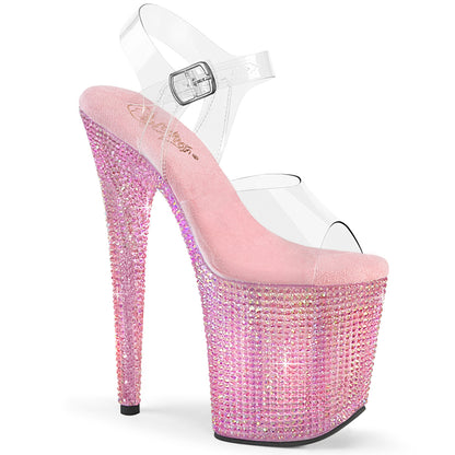 Pleaser   BEJEWELED-808RRS CLR/B. RS rosado