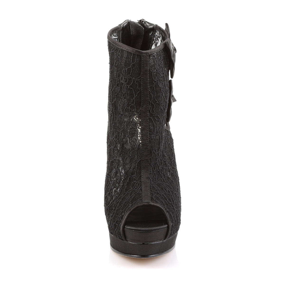 Fabulicious Bombas para mujer BELLA-28 Blk Satin-Lace