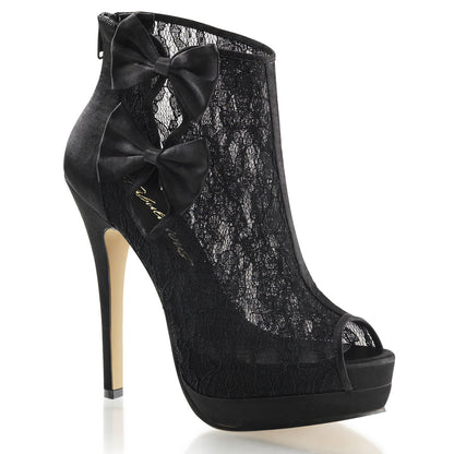 Fabulicious Bombas para mujer BELLA-28 Blk Satin-Lace