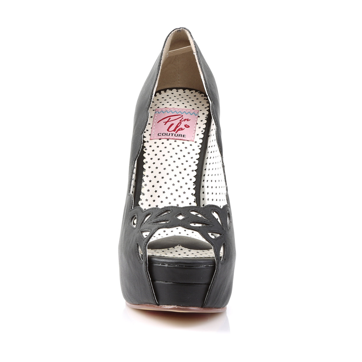 Pin Up Couture Bombas para mujer BELLA-30 BLK Faux Cuero