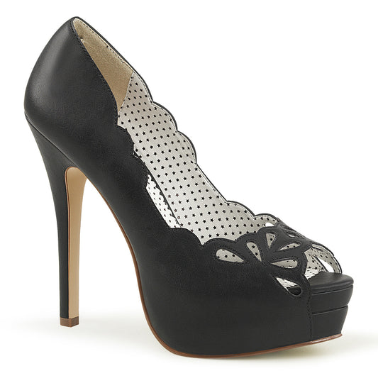Pin Up Couture Bombas para mujer BELLA-30 BLK Faux Cuero