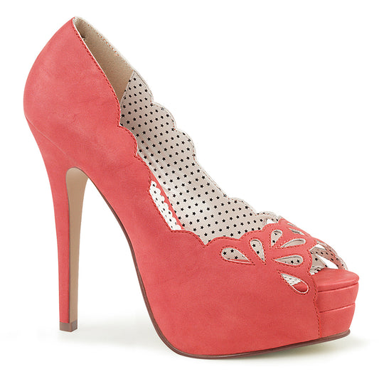 Pin Up Couture Bombas para mujer BELLA-30 cuero de imitación coral
