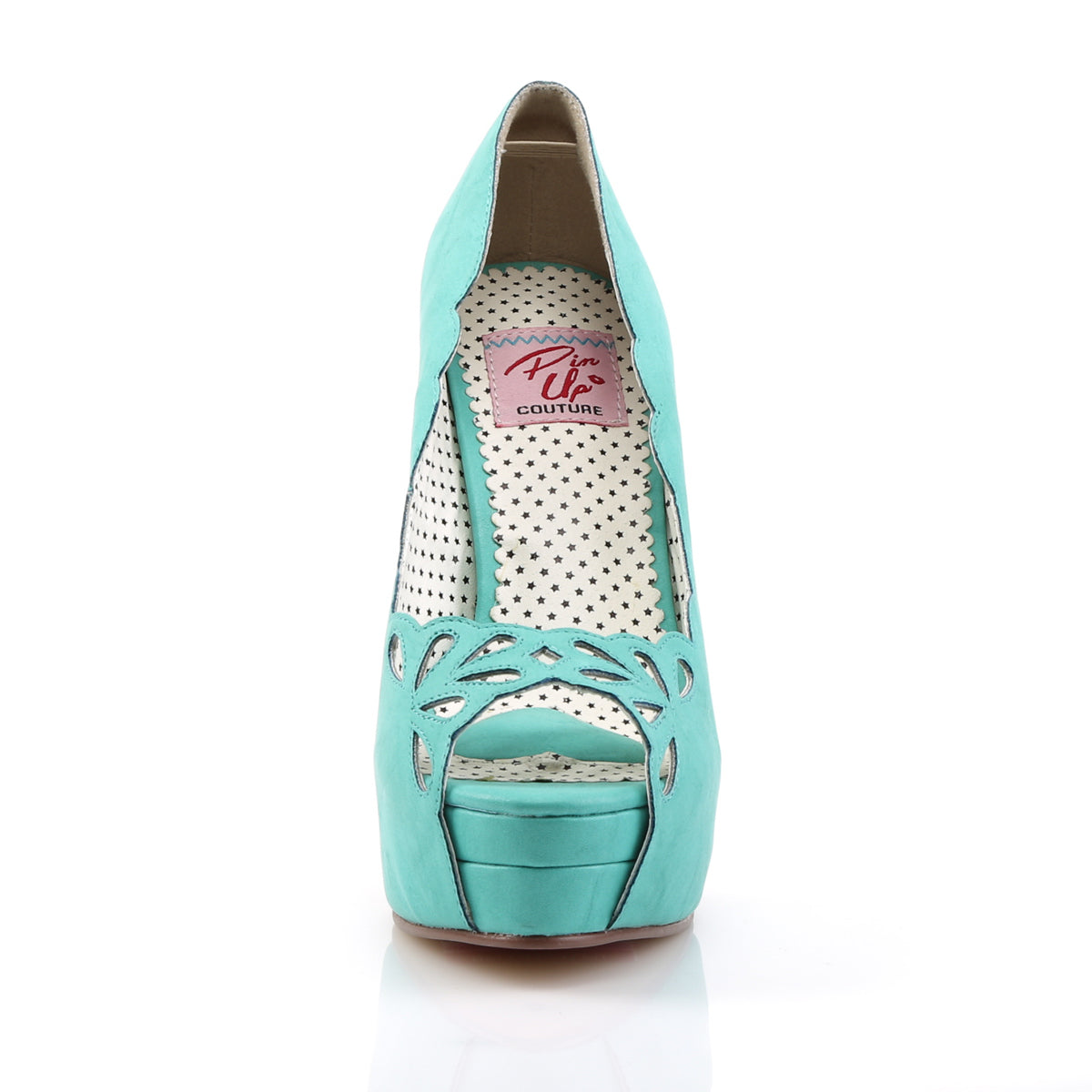Pin Up Couture Bombas para mujer BELLA-30 Teal Faux Cuero