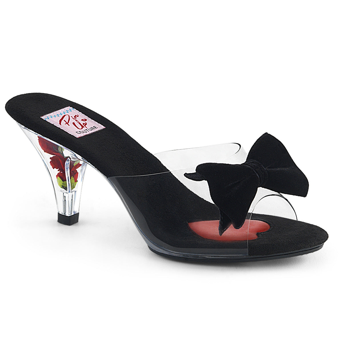 Pin Up Couture Bombas para mujer BELLE-301bow CLR-BLK / CLR