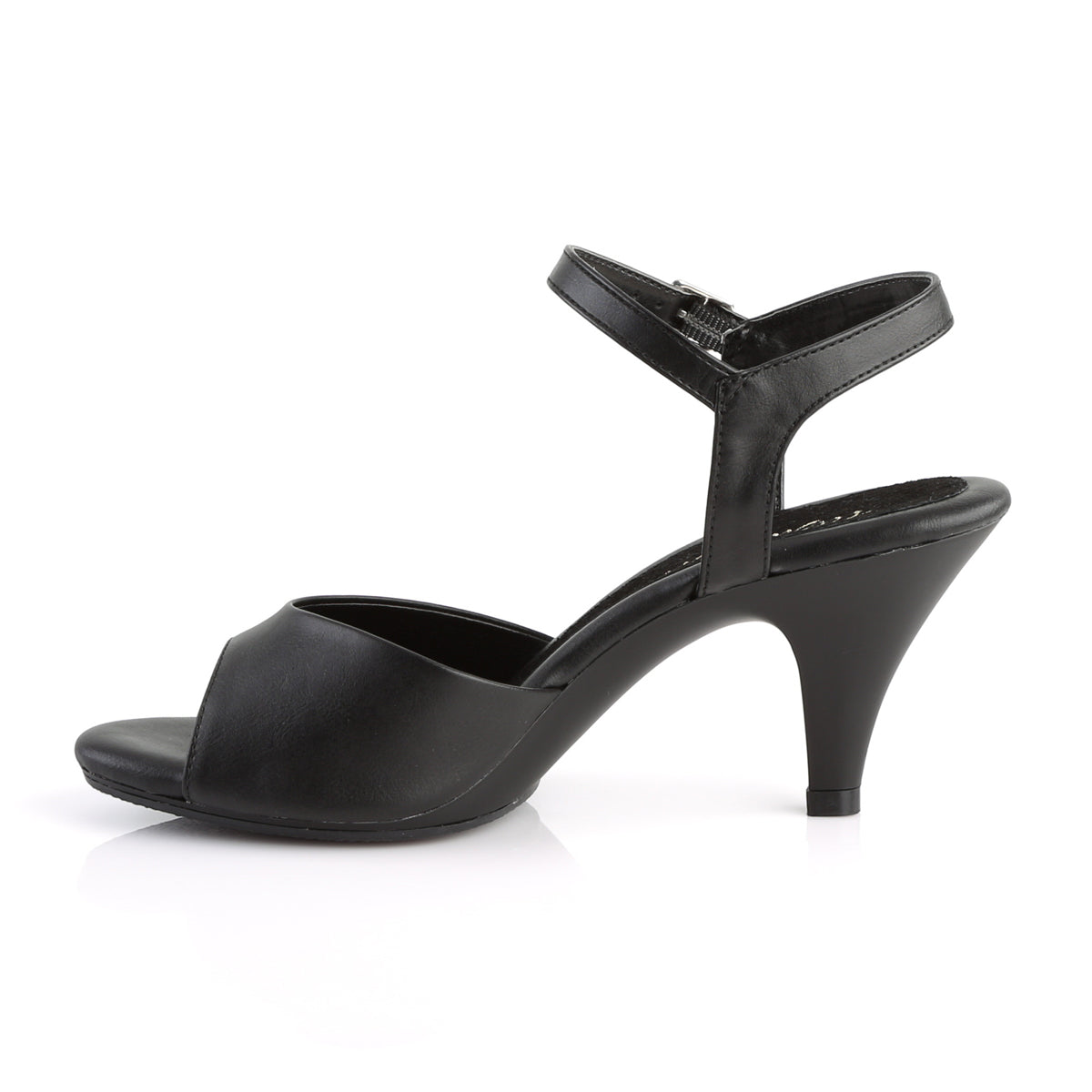 Fabulicious Sandalias para mujer BELLE-309 BLK Faux Cuero / Blk Mate