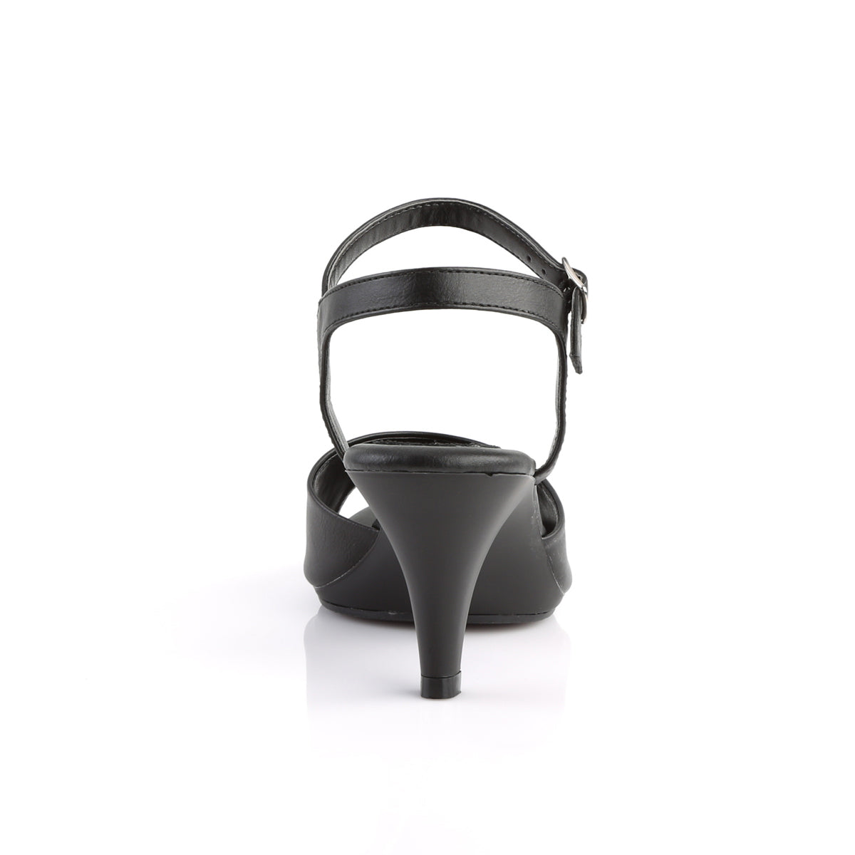 Fabulicious Sandalias para mujer BELLE-309 BLK Faux Cuero / Blk Mate